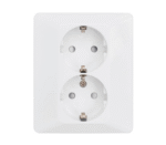 DELTA VÄGGUTTAG, INFÄLLT 2-VÄGS MED JORD, RAL 9003